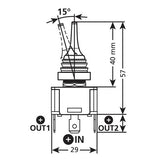 Interruptor de palanca Lampa con tapas intercambiables - 12/24 V - 20 A 45583