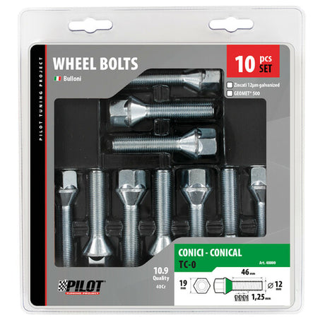 Pilot Set of 10 Tapered Bolts - TC0 - D/Blister