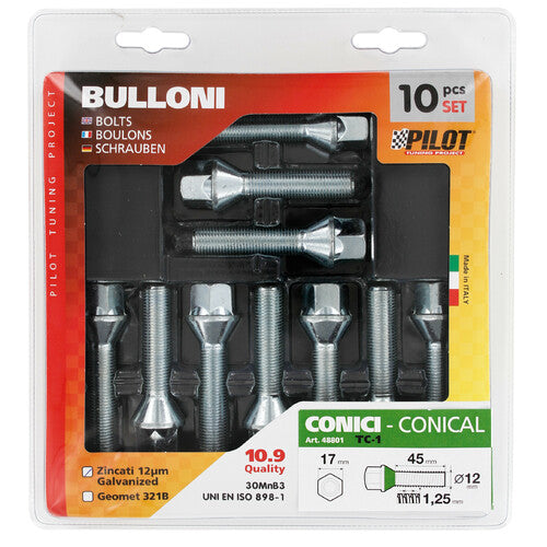 Pilot Set 10 bulloni conici - TC1 - D/Blister