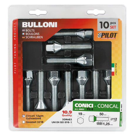 Pilot Set 10 bulloni conici - TC5 - D/Blister