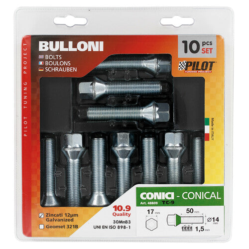 Pilot Set 10 bulloni conici - TC9 - D/Blister