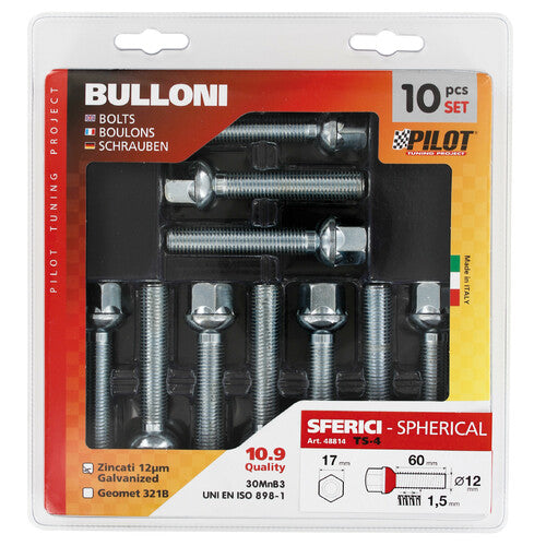 Pilot Set 10 bulloni sferici - TS4 - D/Blister