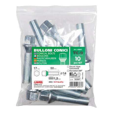 Pilot-Set mit 10 Kegelschrauben - TC9 - Briefumschlag