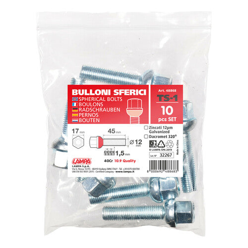 Pilot Set 10 bulloni sferici - TS1 - Busta