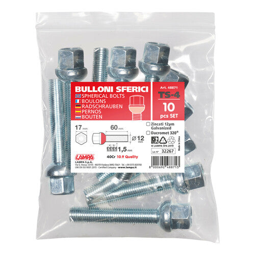 Pilot Set 10 bulloni sferici - TS4 - Busta