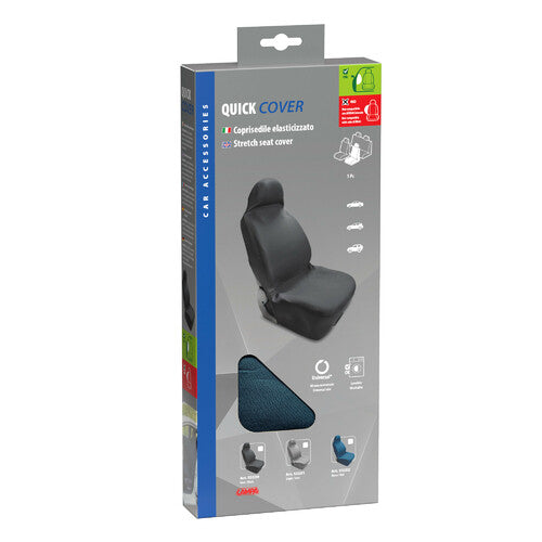 Funda elástica para asiento delantero Lampa Quick Cover, color azul 53232