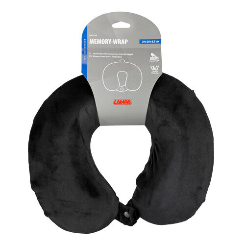 Lampa Memory-Wrap Reise-Nackenkissen aus Memory-Schaum - Schwarz 54164