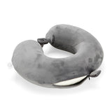 Almohada cervical de viaje de espuma viscoelástica Lampa Memory-Wrap - Gris 54165