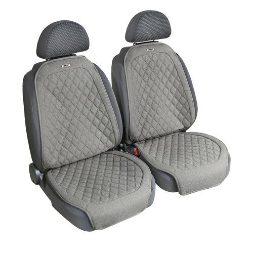 Par de fundas de asiento Pilot Venice confeccionadas en tejido técnico de poliéster y lino en color gris.