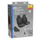 Lámpara Duka XL-Fit, par de fundas para asientos delanteros en tejido elástico jacquard y poliéster - Gris 55022