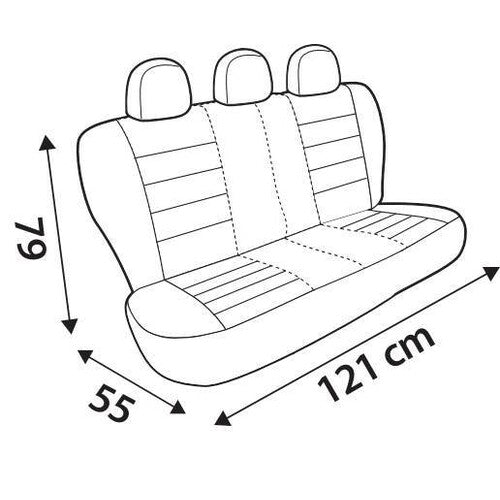 Lampa Duka Rear-Fit, funda para asiento trasero en tejido elástico jacquard y poliéster - Negro 55025