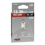Pilot 12/24V Pro-User Series - 12,5x36 mm - SV8,5-8 - 1 pz - Scatola - Bianco - Doppia polarità - Resistenza incorporata