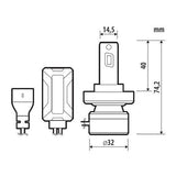 Piloto 12/24V Halo Led Serie Júpiter Montaje Rápido - (H16) - 55W - PGJ19-3 - 1 ud - Caja