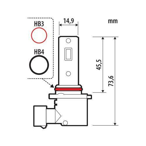 Pilot 12V Halo Led Venus Series Quick-Fit - (HB3-HB4) - 10W - P20d / P22d - 1 pz - Scatola
