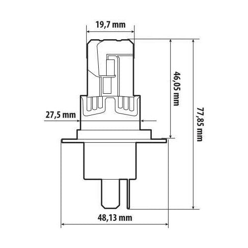 Piloto Halo Led Alien Serie 12V Quick-Fit (H4) - 25W - P43t - 1 ud - Caja