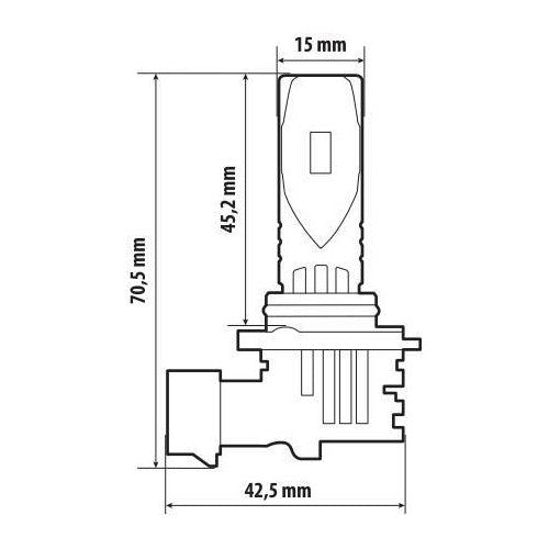 Pilot 12V Halo Led Alien Series Quick-Fit - (HIR2 9012) - 35W - PX22d - 1 pz - Scatola
