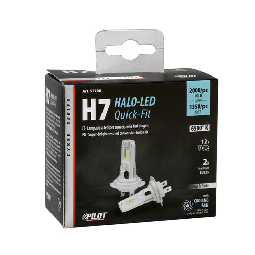 Pilot 12V Halo LED Cyber ​​Serie Schnellmontage - (H7) - 22W - PX26d - 2 Stück - Box