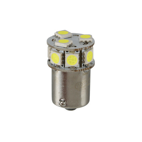 Pilot 24/32V Led series - 10 SMD x 1 chip - (P21W) - BA15s - 1 pz - Scatola - Bianco - Doppia polarità - Resistenza incorporata