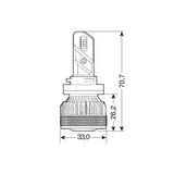 Piloto 9-32V Halo Led Serie 14 Iluminación - (H11) - 45W - PGJ19-2 - 2 uds - Caja