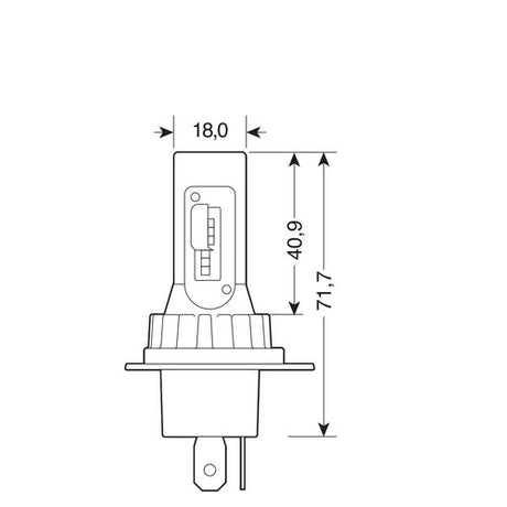 Pilot 12-24V Halo Led Serie 11 Quick-Fit - (H4) - 15W - P43t - 2 pz - Scatola