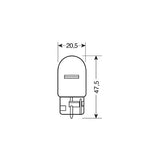 Lampa 12V Lampada con zoccolo vetro WY21W 21W W3x16d 2 pz D/Blister Arancio 58100
