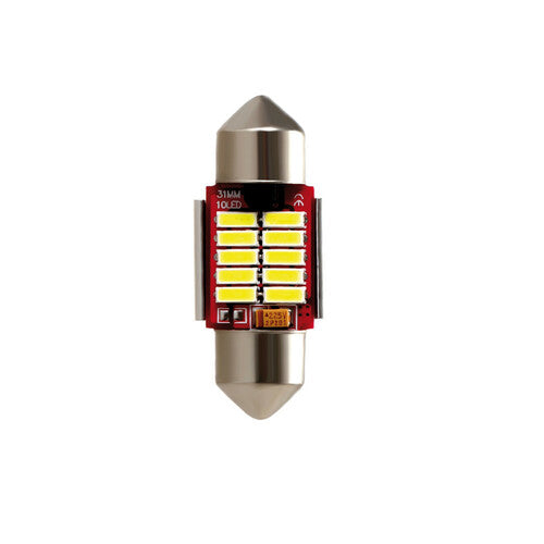 Pilot 10-30V Mega-LED 10 10 SMD x 1 Chip 12x31 mm SV8,5-8 1 Stück Weißer Widerstand inkl.