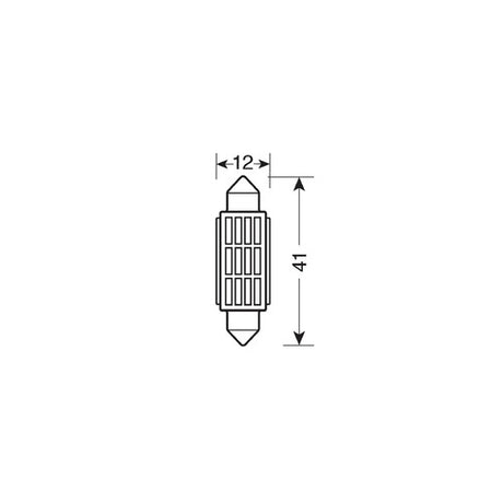 Pilot 10-30V Mega-Led 12 12 SMD x 1 chip 12x41 mm SV8,5-8 1 pz Bianco res inc