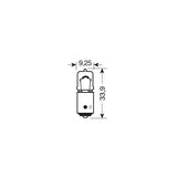 Lampa 12V Lampada alogena micro - H6W - 6W - BAX9s - 2 pz - D/Blister 8128 58128