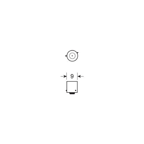 Lampa 12V Lampada alogena micro - H6W - 6W - BAX9s - 2 pz - D/Blister 8128 58128