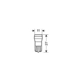 Pilot 12V Hyper-Led 2 1 SMD x 2 chips T10 1W W2,1x9,5d 2 pz Bianco