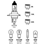 8-piece replacement lamp kit, halogen H4 - 12V