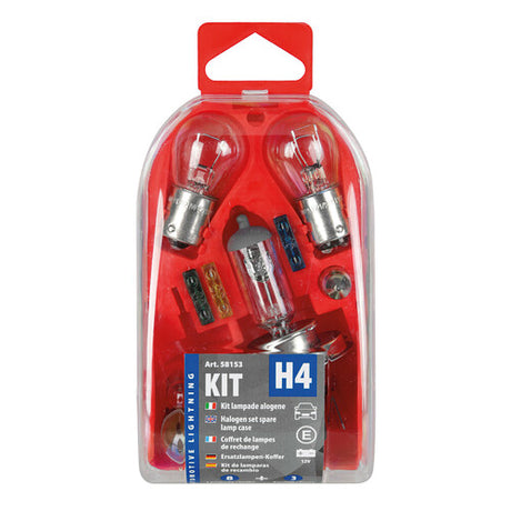 11-piece replacement lamp kit, halogen H4 - 12V