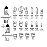 Lampenset, 19 Ersatzlampen, Halogen 2x H4 - 12V 58163