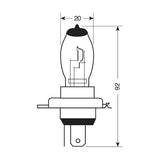 Pilot 12V Halogenlampe Xenium Race H4 60/55W P43t 2 Stück Kunststoffbox