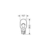 Pilot 12V Lampada con zoccolo vetro Blu-Xe (W16W) 16W W2,1x9,5d 2 pz D/Blister