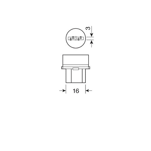 Pilot 12V Lampada con zoccolo vtr Blu-Xe 2 filamenti W21/5W 21/5W W3x16q 2 pz