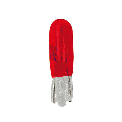Lampa 12V Lampada con zoccolo vetro (T5) 1,2W W2x4,6d 2 pz D/Blister Rosso 58358