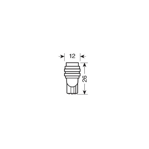 Pilot 12V Hyper-Led 3 - 1 SMD x 3 chips - (T10) - W2,1x9,5d - 2 pz - Scatola - Bianco - Doppia polarità