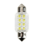 Pilot 12V Lampada siluro 8 Led - 13x35 mm - SV8,5-8 - 1 pz - Scatola - Bianco