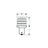 Pilot 12V Lampada Multi-Led 36 Led - (P21W) - BA15s - 1 pz - D/Blister - Rosso