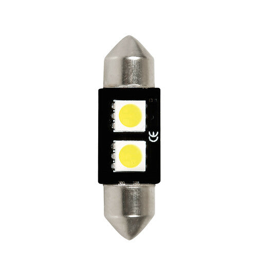 Piloto Hyper-Led 6 2 x3 chips C5W 10x36 mm SV8,5-8 1 ud Blanco Resistencia incl.