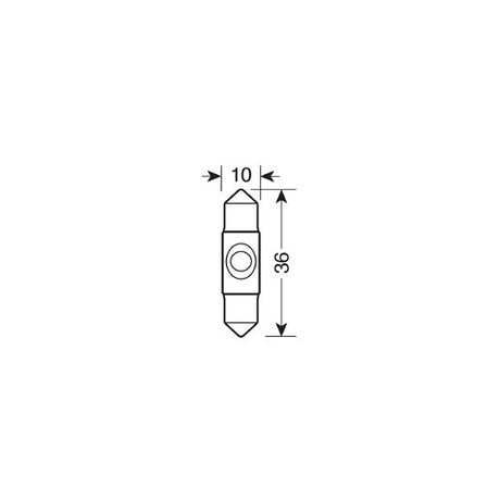 Pilot 12V Hyper-Led 2 1 SMD x 2 chips (C5W) 10x36 mm SV8,5-8 1 pc White box