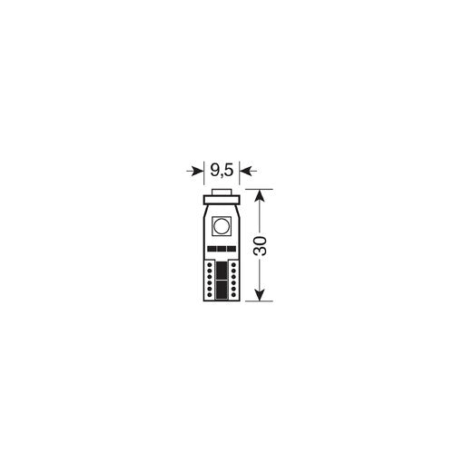 Pilot Hyper-LED 9 3 x 3 Chips T10 Trifocus W2,1x9,5d 2 Stück Weißwiderstand inkl. 8459