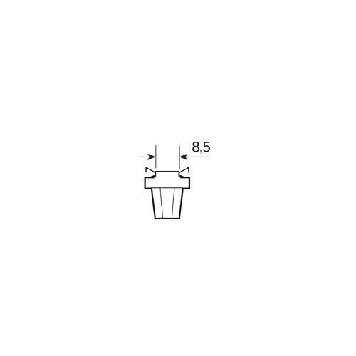 Pilot 12V Lampada cruscotto 1 Led - B8,5d - 2 pz - Scatola - Bianco