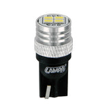 12V Mega-Led 12 4 Smd x 3 chips T10 W2,1x9,5d 2 pz Bianco Doppia polarità 58525