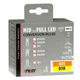 Pilot 12-24V Lampade a Led per conversione fari Xenon - (D3S-D3R) - 35W - 2 pz - Scatola