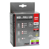 Pilot 12-24V Lampade a Led per conversione fari Xenon - (D4S-D4R) - 35W - 2 pz - Scatola