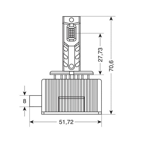 Pilot 12-24V Lampade a Led per conversione fari Xenon - (D8S) - 35W - 2 pz - Scatola