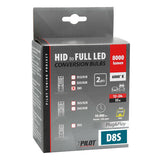 Pilot 12-24V Lampade a Led per conversione fari Xenon - (D8S) - 35W - 2 pz - Scatola