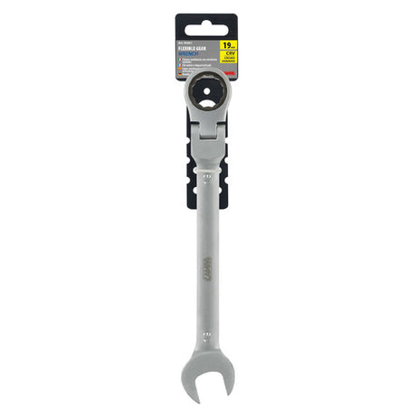Combination wrench with swivel ratchet - 19 mm